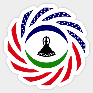 Mosotho American Multinational Patriot Flag Series Sticker